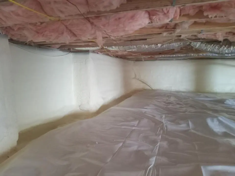 Crawl space encapsulation with closed-cell spray foam for Spray Foam Roofing in Spring Valley